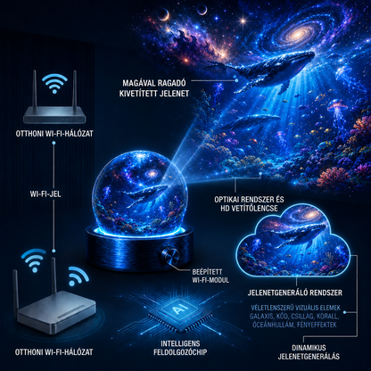 BVJ® 2026 PRO MAX 5D intelligens világprojektor 🌎 Több mint 100 magával ragadó világ létrehozása Bluetooth vezérléssel és hangeffektekkel