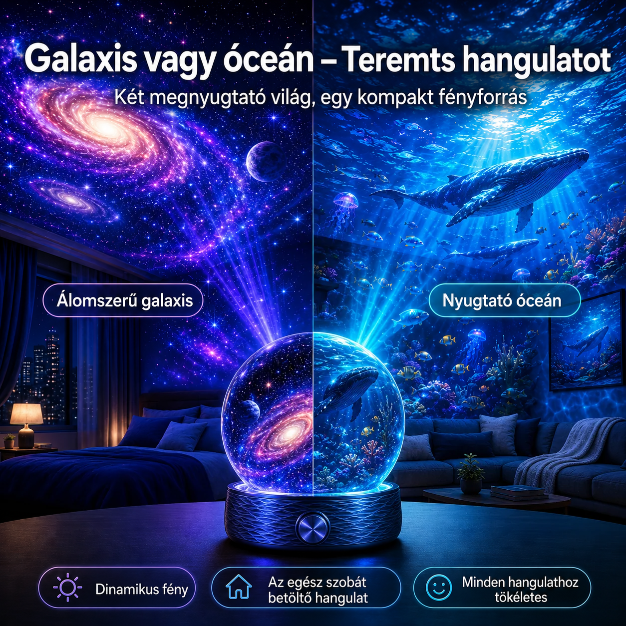 BVJ® 2026 PRO MAX 5D intelligens világprojektor 🌎 Több mint 100 magával ragadó világ létrehozása Bluetooth vezérléssel és hangeffektekkel