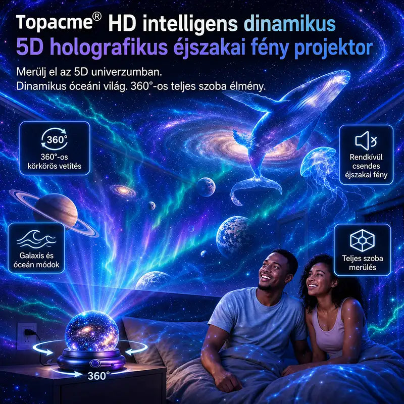 BVJ® 2026 PRO MAX 5D intelligens világprojektor 🌎 Több mint 100 magával ragadó világ létrehozása Bluetooth vezérléssel és hangeffektekkel